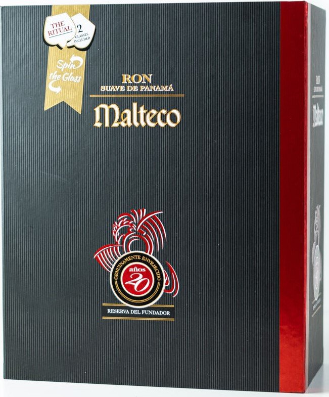 Rum Malteco 20y 0,7l 40% + 2x sklo GB